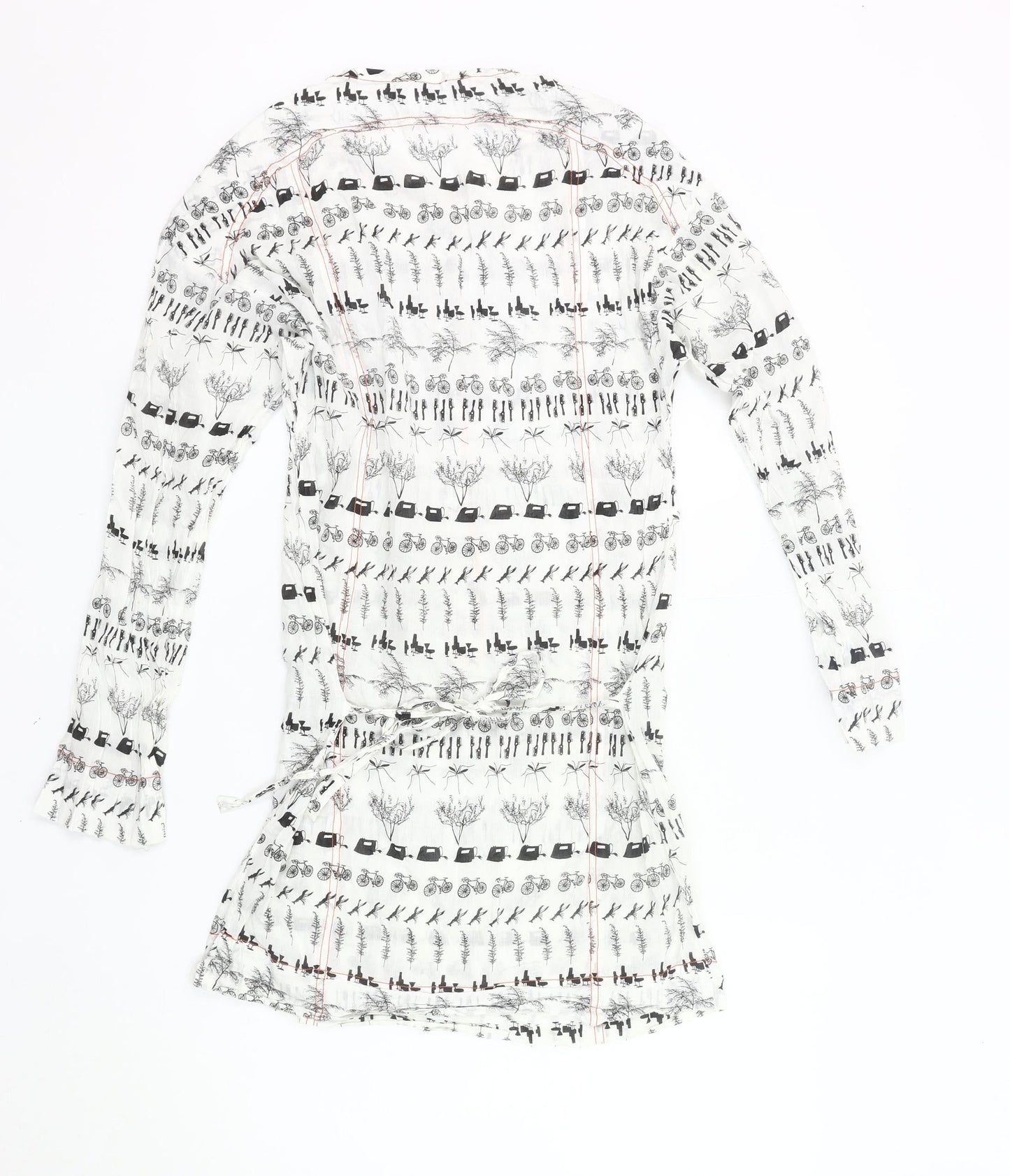 Étoile Isabel Marant Womens White Blouse UK 8 Tunic Long Sleeve