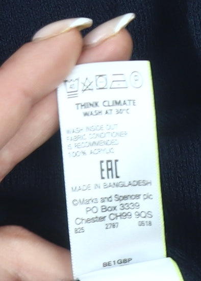 Womens UK Size 10 Marks and Spencer Blue Pullover Jumper