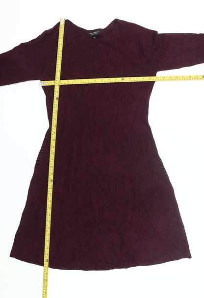 Dorothy Perkins Women’s Purple Size 12 A-Line Knee Length Dress