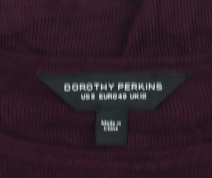 Dorothy Perkins Women’s Purple Size 12 A-Line Knee Length Dress