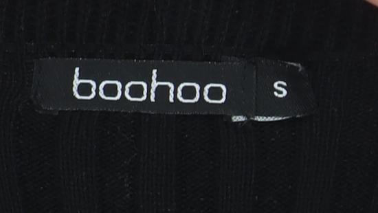 Boohoo Women’s Black Off Shoulder Bodycon Midi Dress Size S