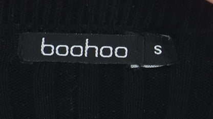 Boohoo Women’s Black Off Shoulder Bodycon Midi Dress Size S