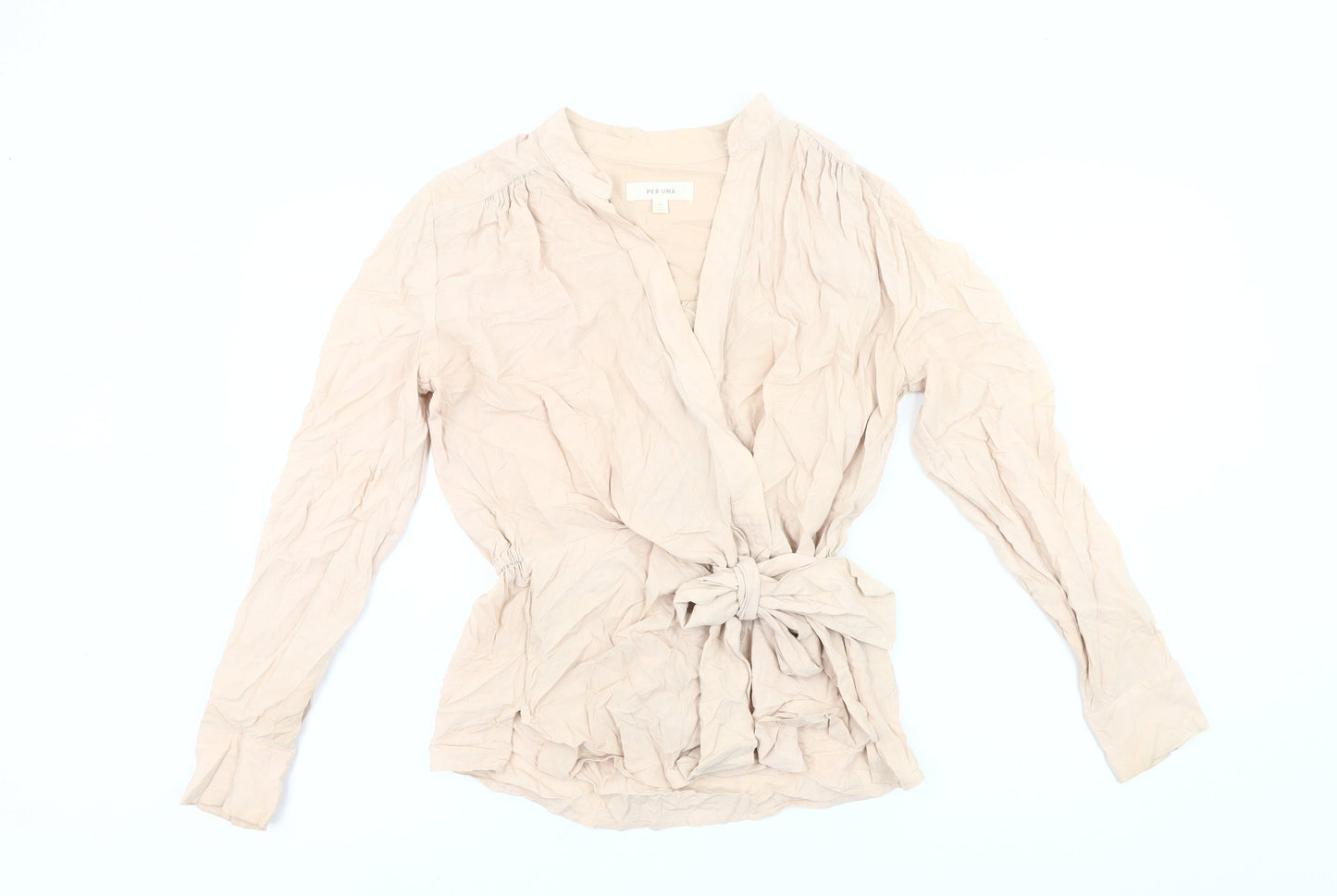 Marks and Spencer Per Una Women’s Beige Wrap Blouse Size 10