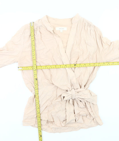 Marks and Spencer Per Una Women’s Beige Wrap Blouse Size 10