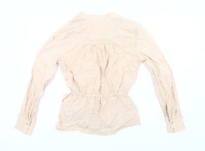 Marks and Spencer Per Una Women’s Beige Wrap Blouse Size 10