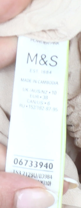 Marks and Spencer Per Una Women’s Beige Wrap Blouse Size 10