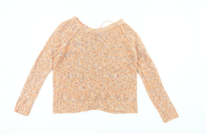 Womens UK Size XS VERO MODA Orange Pullover Jumper