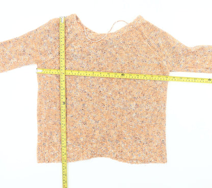Womens UK Size XS VERO MODA Orange Pullover Jumper