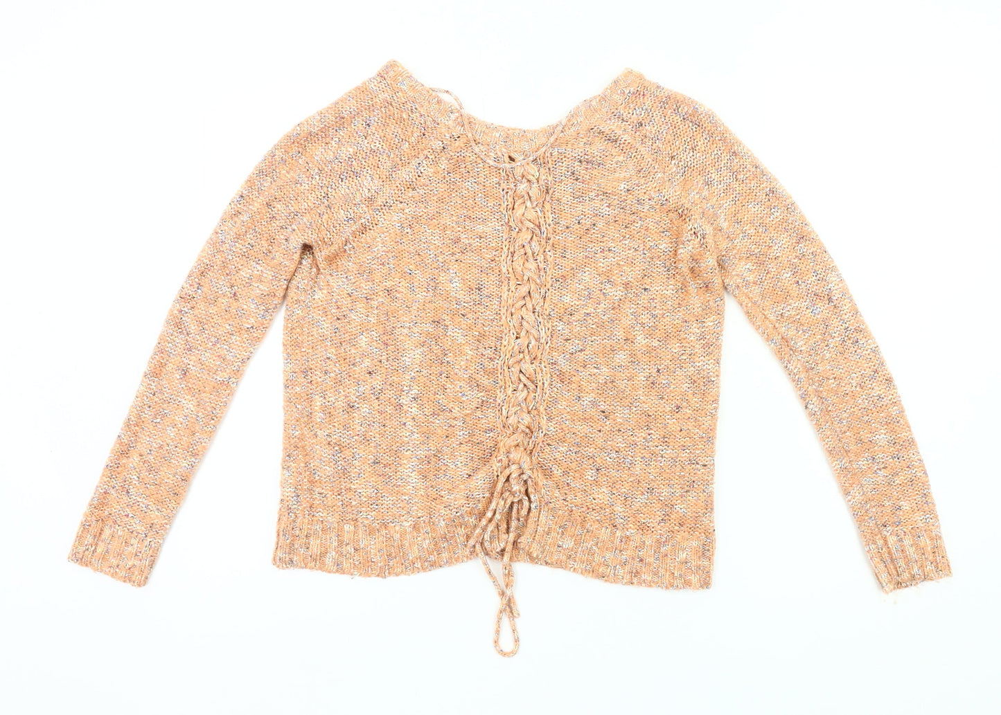 Womens UK Size XS VERO MODA Orange Pullover Jumper