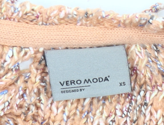 Womens UK Size XS VERO MODA Orange Pullover Jumper