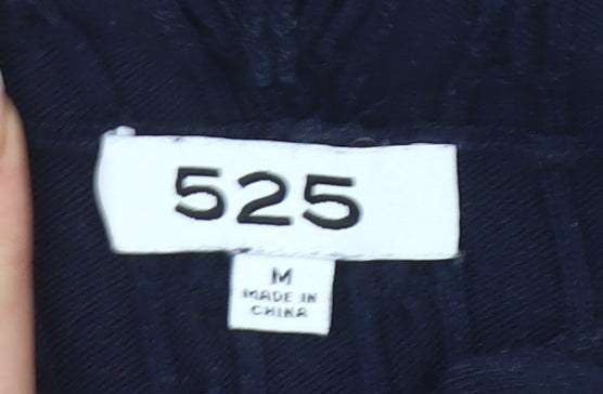 525 Womens Blue Cable Knit Hooded Cardigan Jumper Size M