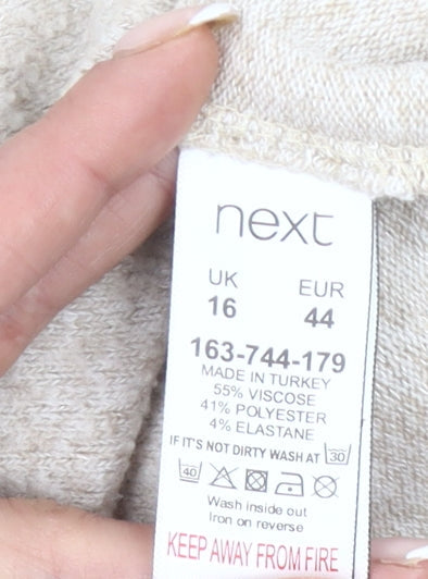 Womens UK Size 16 NEXT Beige Pullover Jumper