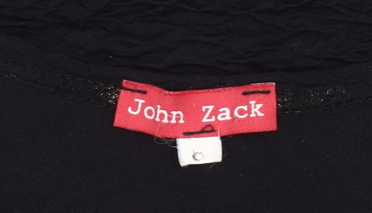 John Zack Women’s Black Lace Bodycon Dress Size 8 Long Sleeve Party