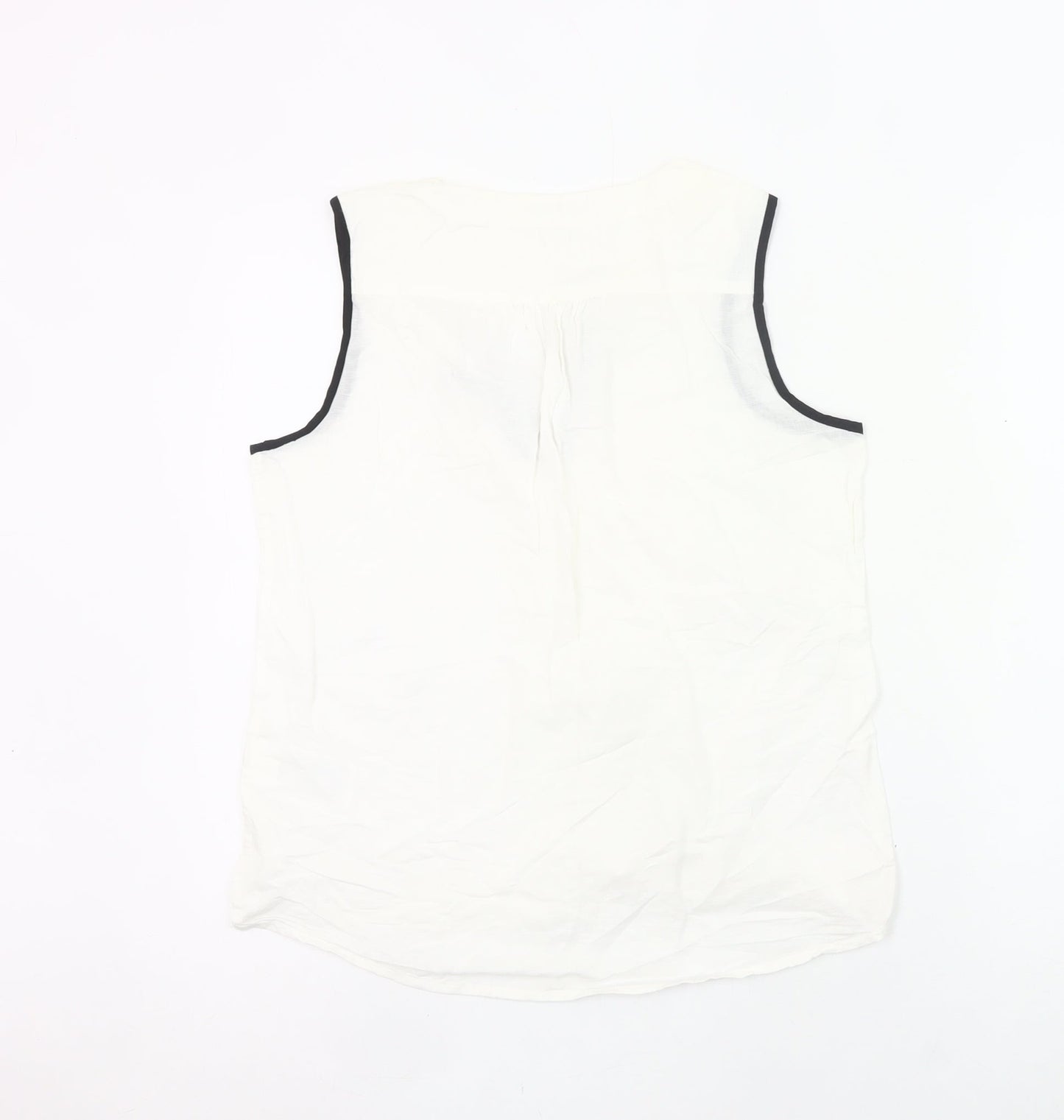 Gap Women’s White Linen Cotton Tunic Blouse Sleeveless UK 6