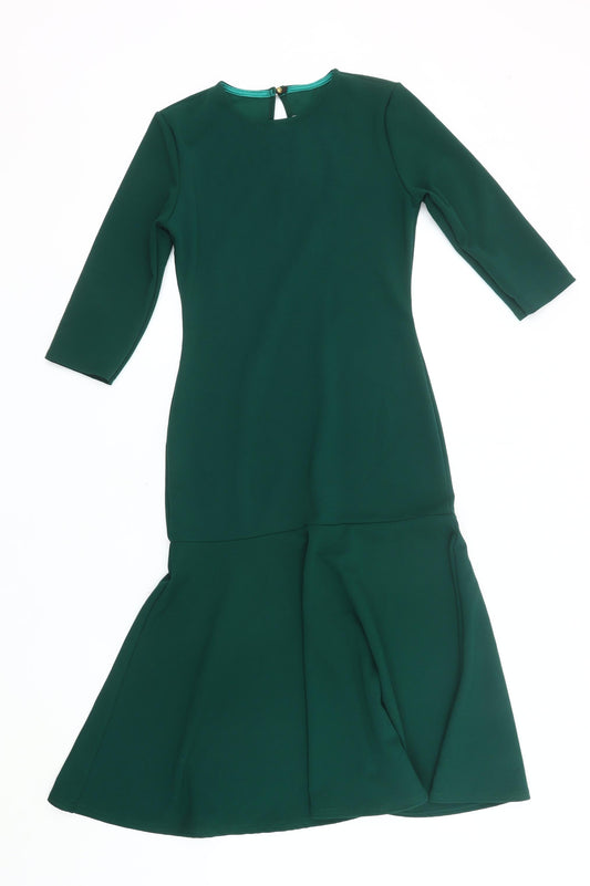 Club L London Women Green Midi Mermaid Dress UK 10