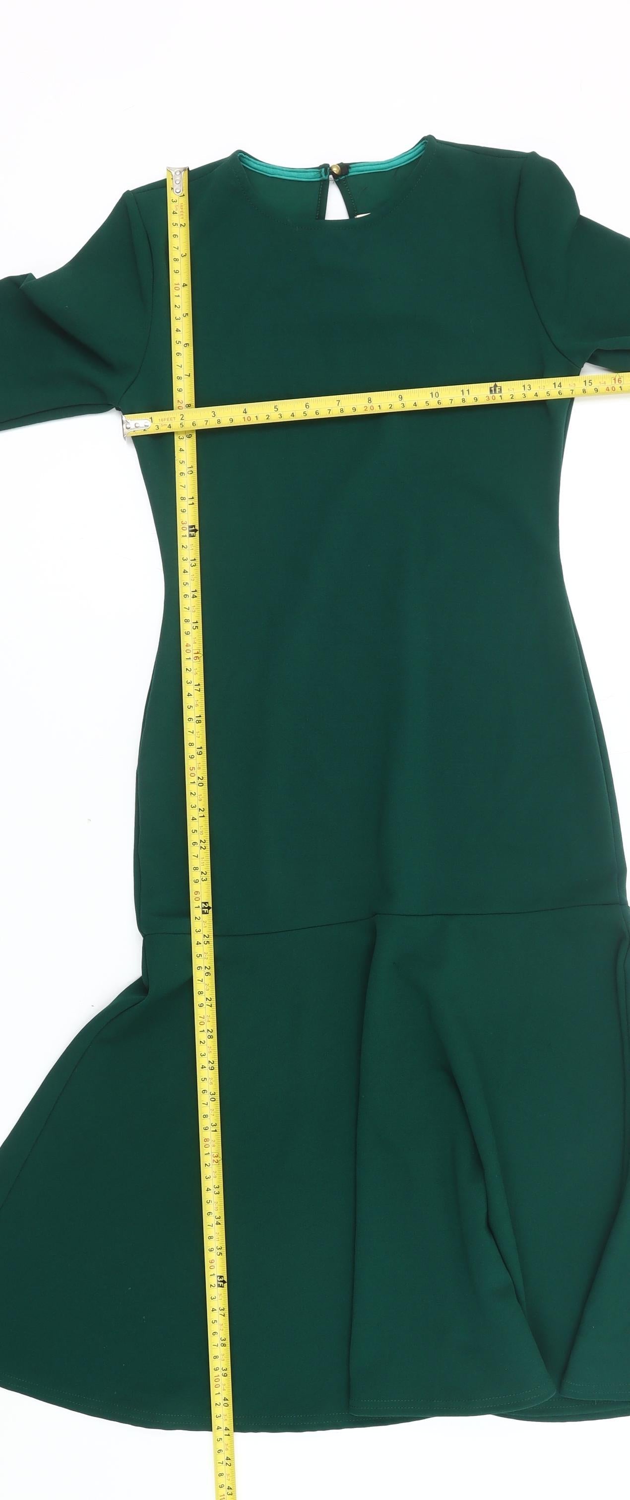 Club L London Women Green Midi Mermaid Dress UK 10