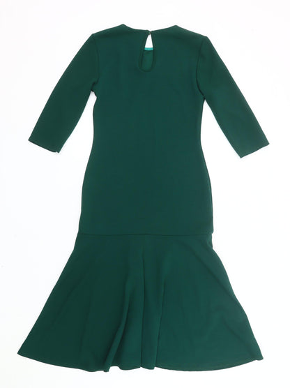 Club L London Women Green Midi Mermaid Dress UK 10