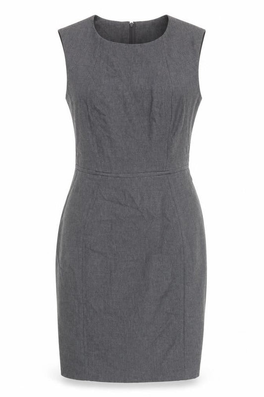 New Look Women Grey Sheath Knee Length Sleeveless Dress UK 12