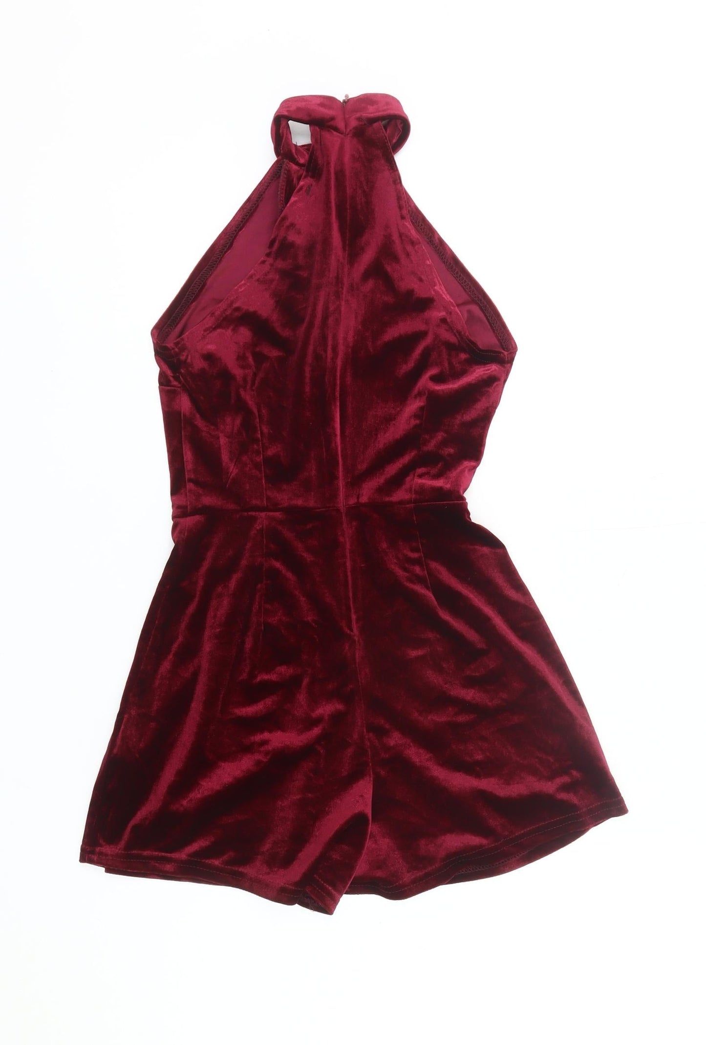 Atmosphere Women’s Red Velvet Halter Playsuit Size 6