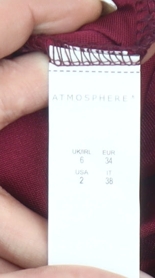 Atmosphere Women’s Red Velvet Halter Playsuit Size 6