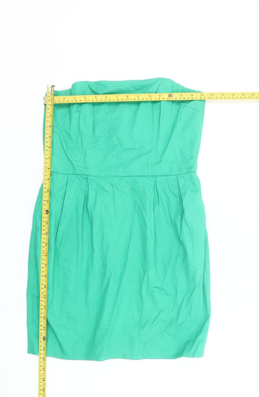 French Connection Women’s Green Strapless Bodycon Dress Size 12