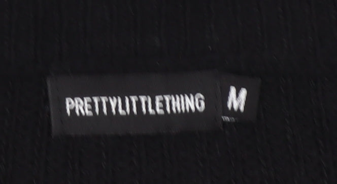PrettyLittleThing Women's Black Chunky Knit Pullover Jumper Size M