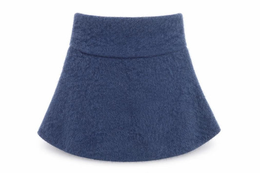 Alice Collins Women’s Blue A-Line Short Skirt Size 14 Nylon Knit