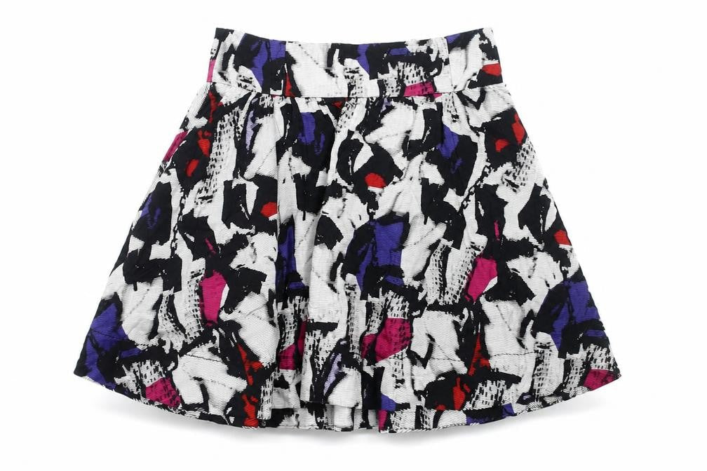 H&M Women’s Multicoloured Skater Skirt Size 10 Cotton Short