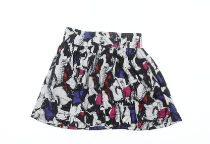 H&M Women’s Multicoloured Skater Skirt Size 10 Cotton Short