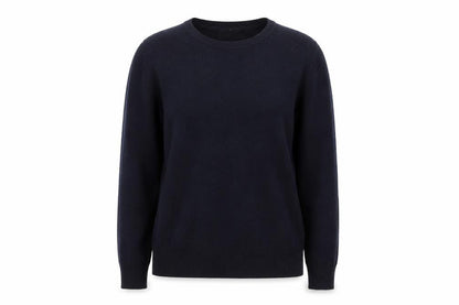 Eugen Klein Women Blue Size 14 Pullover Round Neck Knit Jumper