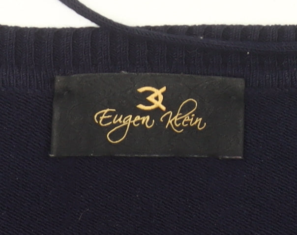 Eugen Klein Women Blue Size 14 Pullover Round Neck Knit Jumper
