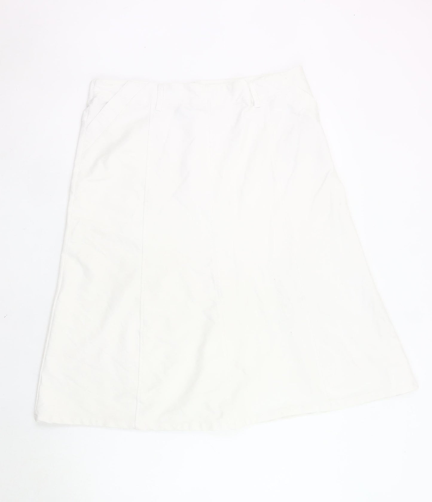 Cotton Traders Women’s Ivory A-Line Skirt Size 16 Casual Twill