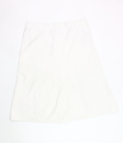 Cotton Traders Women’s Ivory A-Line Skirt Size 16 Casual Twill