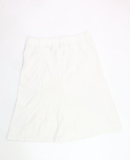 Cotton Traders Women’s Ivory A-Line Skirt Size 16 Casual Twill