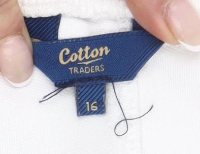 Cotton Traders Women’s Ivory A-Line Skirt Size 16 Casual Twill