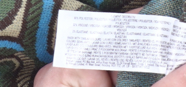 Primark Women’s Multicoloured Geometric Collared Shirt Dress Size 4