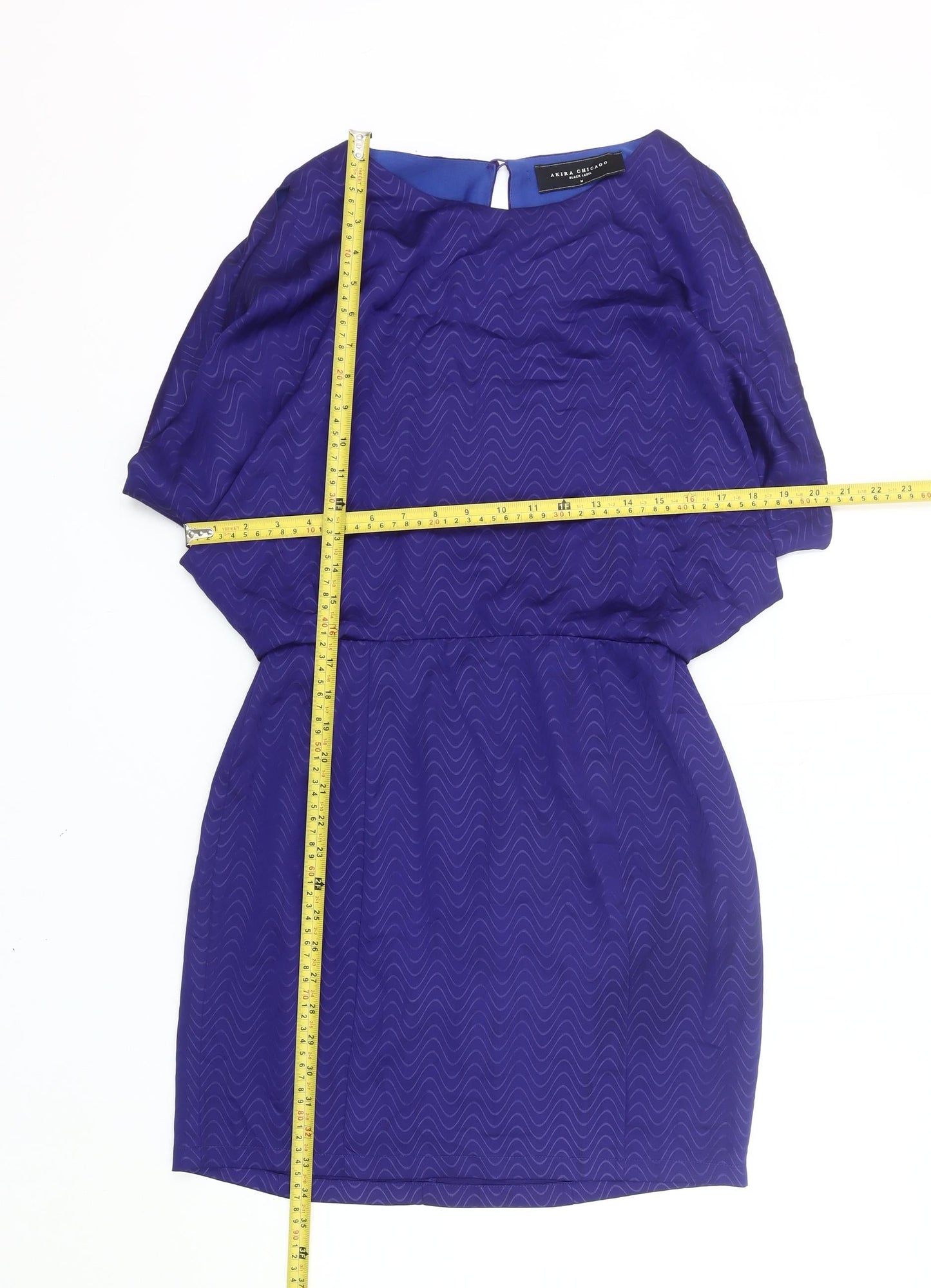 Akira Chicago Women’s Blue Blouson Short Dress Size M Party