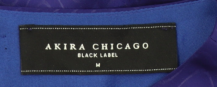 Akira Chicago Women’s Blue Blouson Short Dress Size M Party