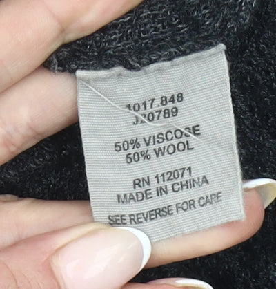 Womens UK Size M Jigsaw Black Cardigan Jumper