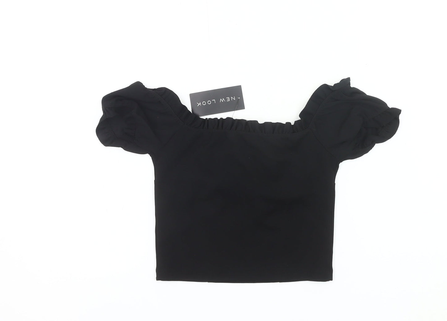 New Look Women’s Black Off Shoulder Cropped Blouse UK 10