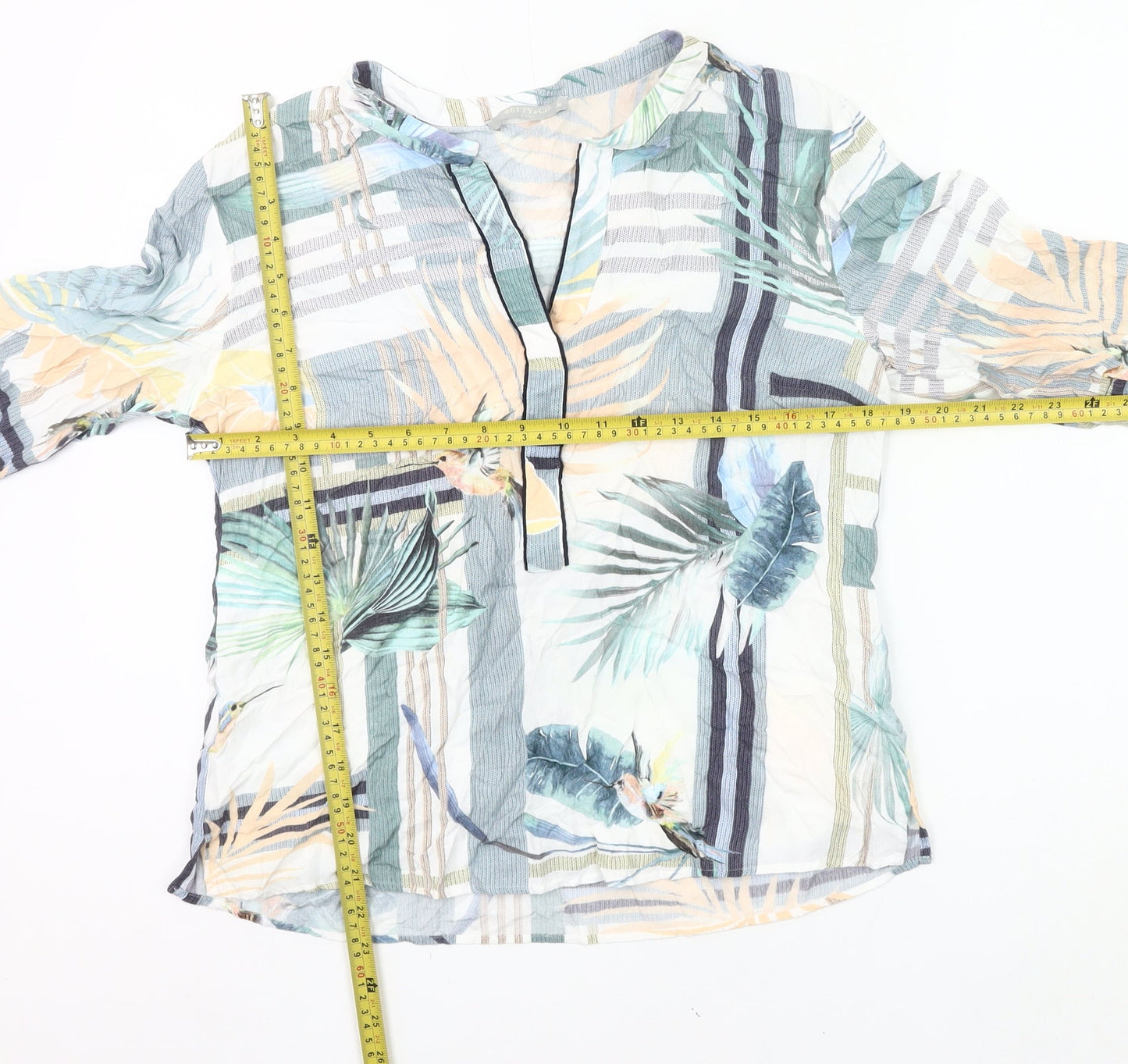 Betty & Co Women’s Multicoloured Viscose Tunic Blouse Size 10