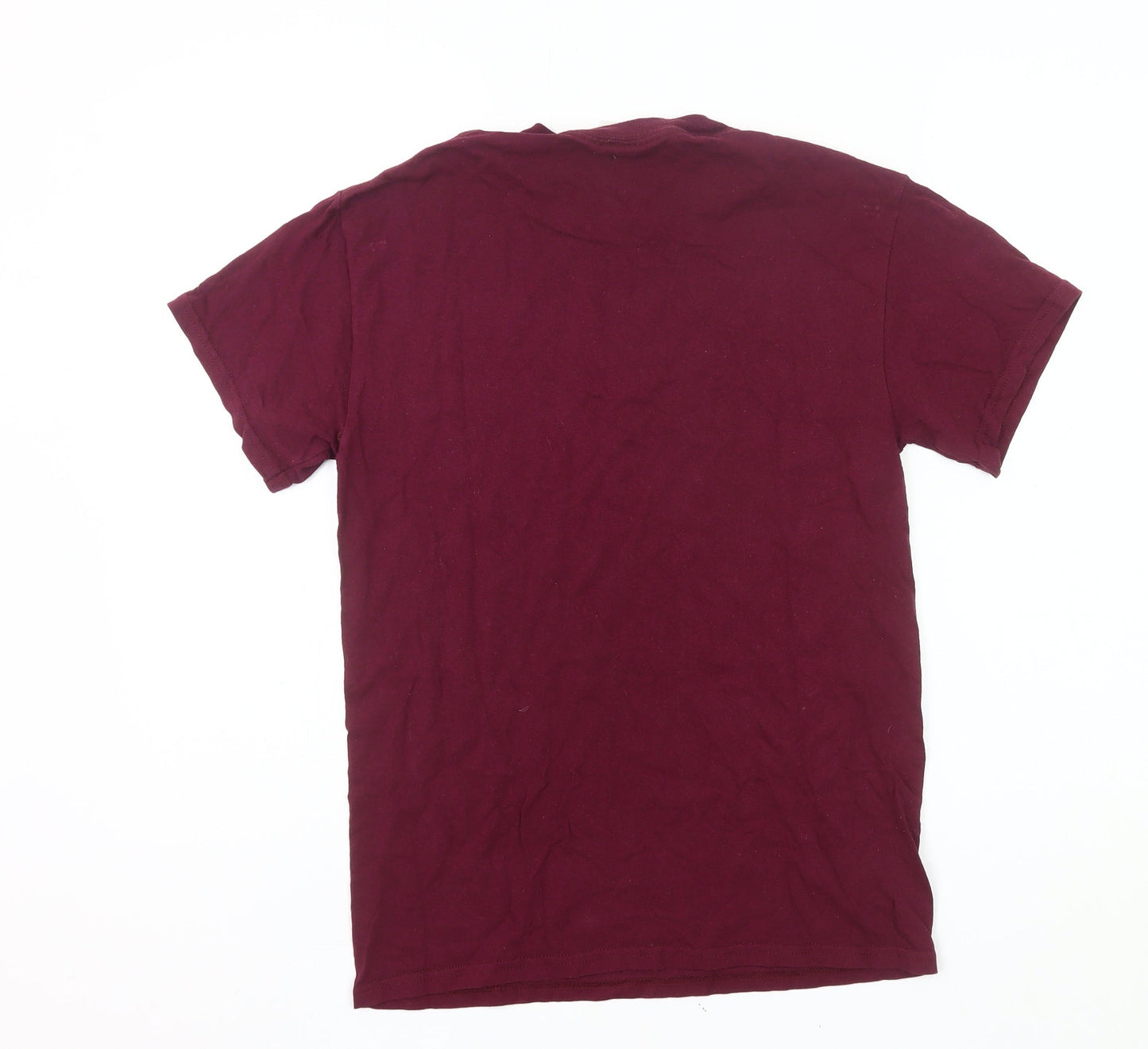 Goose & Gander Men's Red Small Logo Cotton Crew Neck T-Shirt