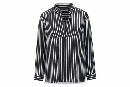 Pull&Bear Women’s Black Striped Tunic Shirt Size 12 Viscose