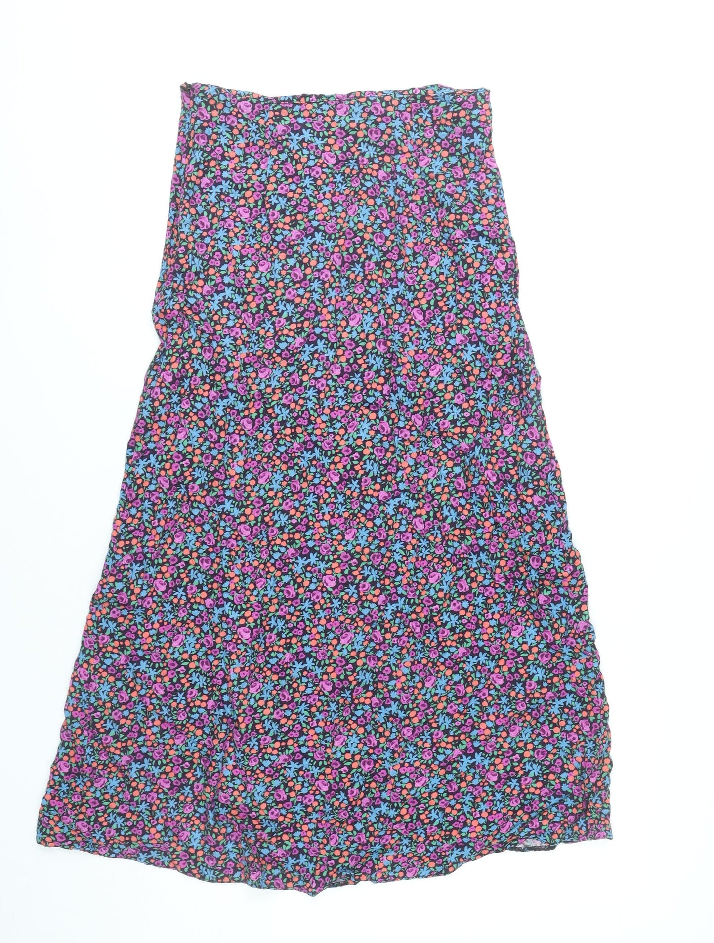 New Look Women Tall Midi Floral A-Line Skirt Size 10 Multicoloured