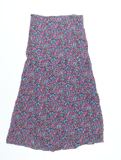 New Look Women Tall Midi Floral A-Line Skirt Size 10 Multicoloured