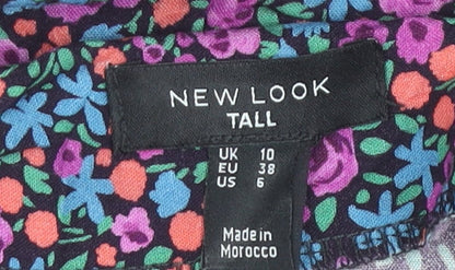 New Look Women Tall Midi Floral A-Line Skirt Size 10 Multicoloured
