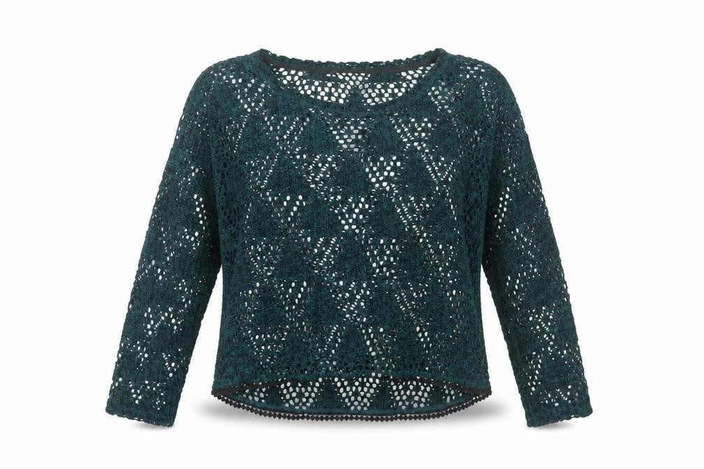 Womens UK Size S Staring at Stars Green Pullover Jumper