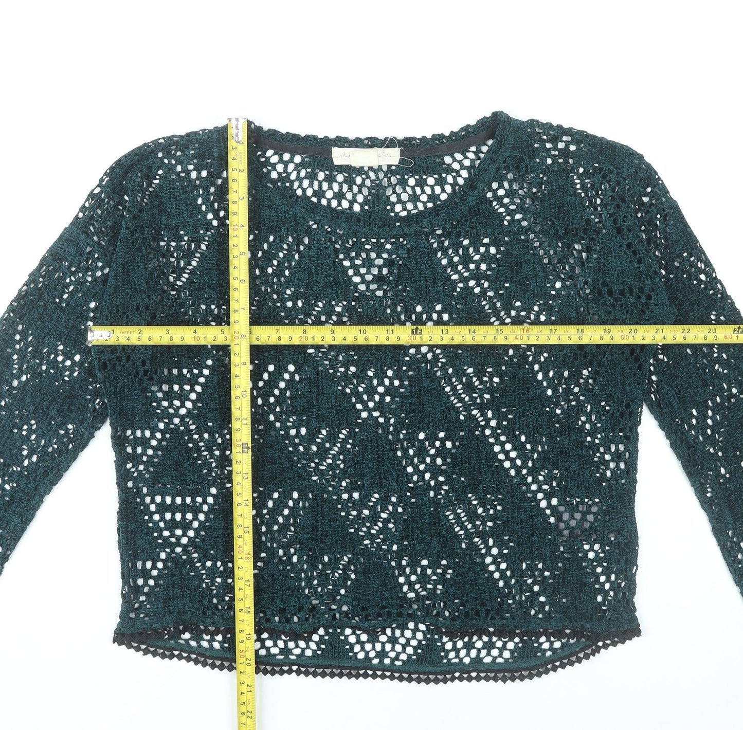 Womens UK Size S Staring at Stars Green Pullover Jumper