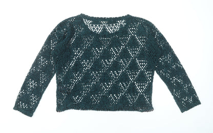 Womens UK Size S Staring at Stars Green Pullover Jumper