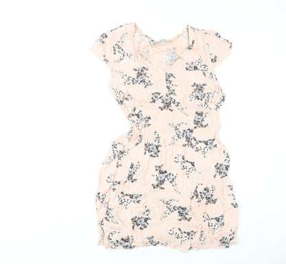 Billie & Blossom Women’s Pink Floral Shift Dress UK 16 Short Sleeve